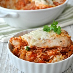 Dump and Bake Italian Chicken and Rice