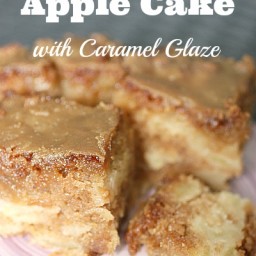 Dutch Apple Cake with Caramel Glaze