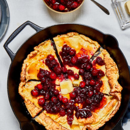 Dutch Baby with Cranberry-Maple Compote