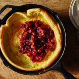 Dutch Baby with Cranberry Orange Compote