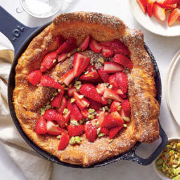 Dutch Baby with Strawberries and Pistachios