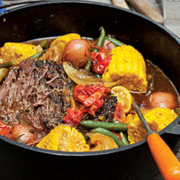 Dutch Oven-Braised Beef and Summer Vegetables