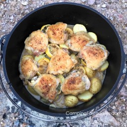 Dutch Oven Lemon Chicken: Easy one-pot healthy dinner recipe
