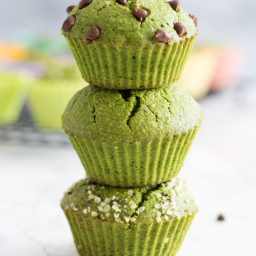 Dye-Free Green Muffins (vegan + gluten-free + nut-free + refined sugar-free