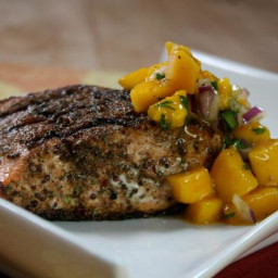 East Meets West Grilled Salmon with Mango Masala