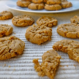 Easy 4 Ingredient Peanut Butter Button Cookies