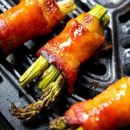 Easy Air Fryer Bacon Wrapped Asparagus + Video
