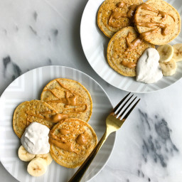 Easy Almond Flour Pancakes with Banana Whipped Cream