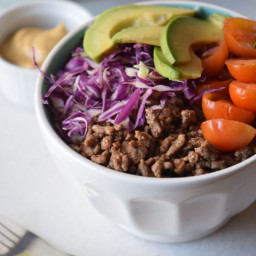 Easy and Healthy Hamburger Bowl Recipe {Paleo, Gluten-Free, Clean Eating, D