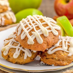 Easy Apple Cookies with Maple Icing
