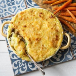 Easy As (Shepherd's) Pie with Caramelized Onions and Roasted Carrots
