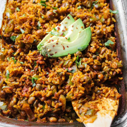 Easy Baked Arroz Con Gandules – Plant Based RD