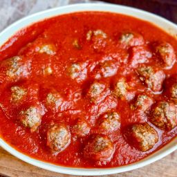 Easy Baked Bison Meatball Recipe with Italian Seasonings