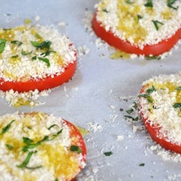 Easy Baked Cheesy Garlic Bread Tomatoes Recipe