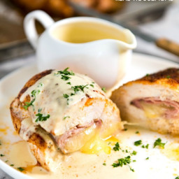 EASY Baked Ham and Cheese Stuffed Chicken
