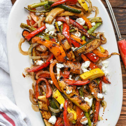 Easy Balsamic Grilled Vegetables with Feta