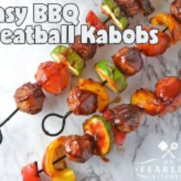 Easy BBQ Meatball Kabobs