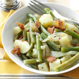 Easy Beans and Potatoes with Bacon Recipe