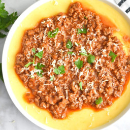 Easy Beef Bolognese with Creamy Polenta