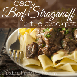 Easy Beef Stroganoff in the Crock Pot