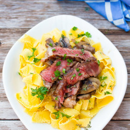 Easy Beef Stroganoff Recipe with Butter Noodles
