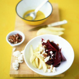 Easy Beet, Pear, and Goat-Cheese Salad