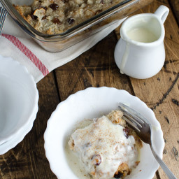 Easy Bread Pudding with Bourbon Cream Sauce