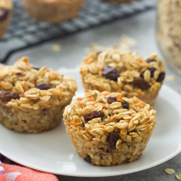 Easy Carrot Cake Baked Oatmeal Cups + RECIPE VIDEO