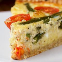 Easy Cast-Iron Cheesy Asparagus Quiche Recipe by Tasty