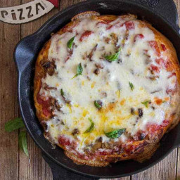 Easy Cast Iron Skillet Pizza