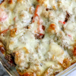 Easy Cheesy Philly Cheesesteak Casserole (you're gonna love!)