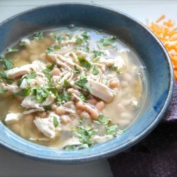 Easy Chicken Chile Verde and White Bean Soup