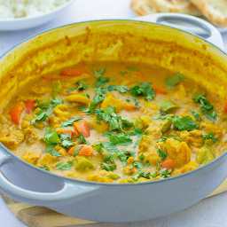 Easy Chicken, Red Lentil and Coconut Curry