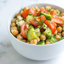 Easy Chickpea Salad Recipe with Lemon and Dill