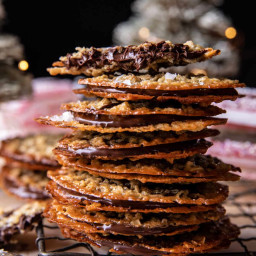 Easy Chocolate Oatmeal Lace Cookies.