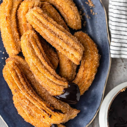 Easy Churros Recipe with Chocolate Sauce (Gluten Free Churros!) VIDEO