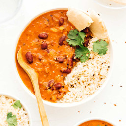 Easy Coconut Kidney Bean Curry (Under 15 Minutes)