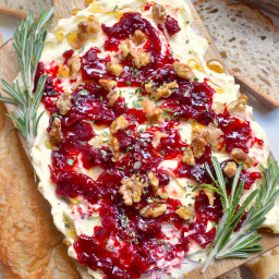 Easy Cranberry Reduction with Candied Walnut Butter Board