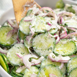 Easy Creamy Cucumber Salad