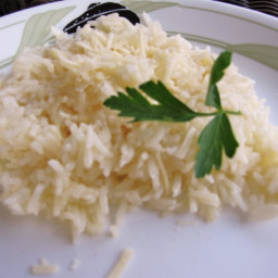 Easy Creamy Garlic and Parmesan Rice