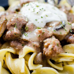 Easy Crock Pot Slow Cooker Beef Stroganoff Recipe your family will love for