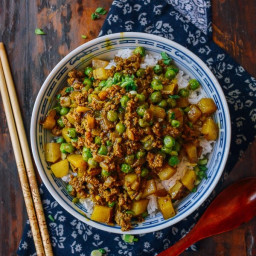 Easy Curry Beef Mince Rice Bowl