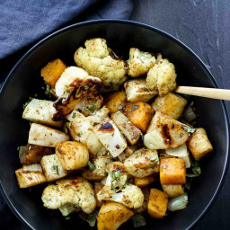 Easy Curry Roasted Winter Vegetables
