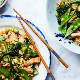 Easy Fried Rice with Chicken and Broccolini