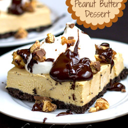 Easy Frozen Peanut Butter and Chocolate Dessert Bars