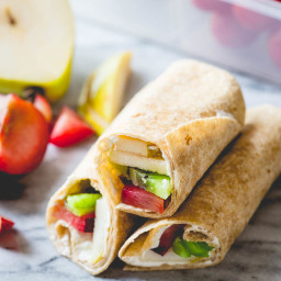easy fruit and cream cheese lunch wraps
