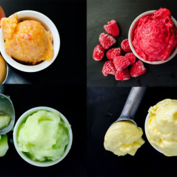 Easy Fruit Sorbet (Only 3 ingredients and so many flavors!)