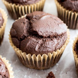 Easy Gluten Free Vegan Dark Chocolate Muffins (V, GF, Dairy-Free, Flourless