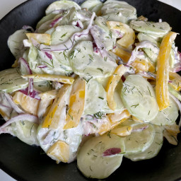 Easy Greek Yogurt Cucumber Salad