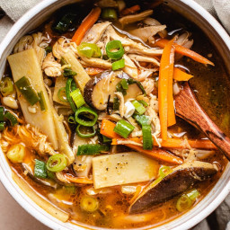 Easy Hot and Sour Soup with Chicken!